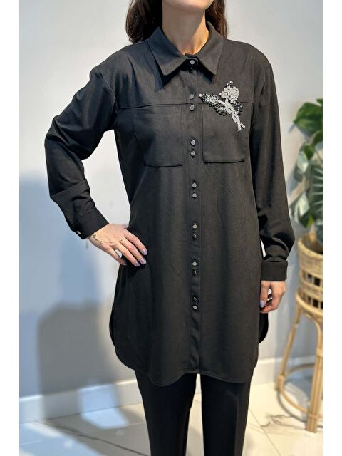 Remsa Kadın Süet Tunik 3300 Siyah - S000470459-19351