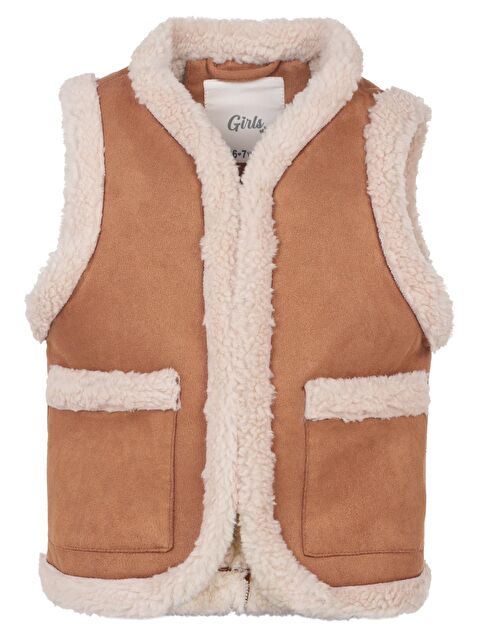 Civil Girls 6-9 Yaş Yelek - Kahverengi 6-7 Yaş - S000494755-4557