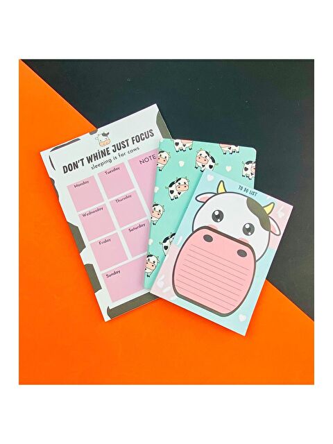 Bam Hediyelik Eşya To Do List Yapılacak Listesi Dikişli Defter ve Klavye Önü Haftalık Planlayıcı Set 5 - S000296873-23173