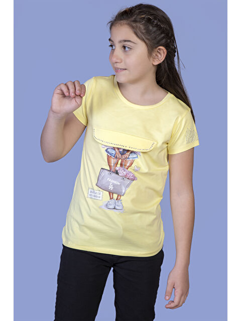 Toontoykids Kız Çocuk Baskılı Tişört