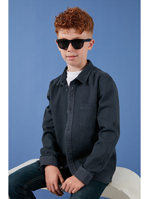 Lela Pamuklu Tek Cepli Düz Yaka Erkek Çocuk Gömlek CF24W129140G - S000273426-29666