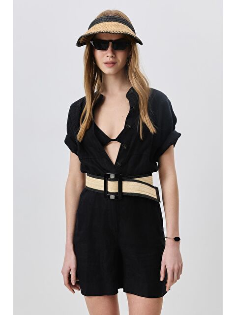 C&City Hasır Vizör Şapka Y8213 Camel - S000388359-4557