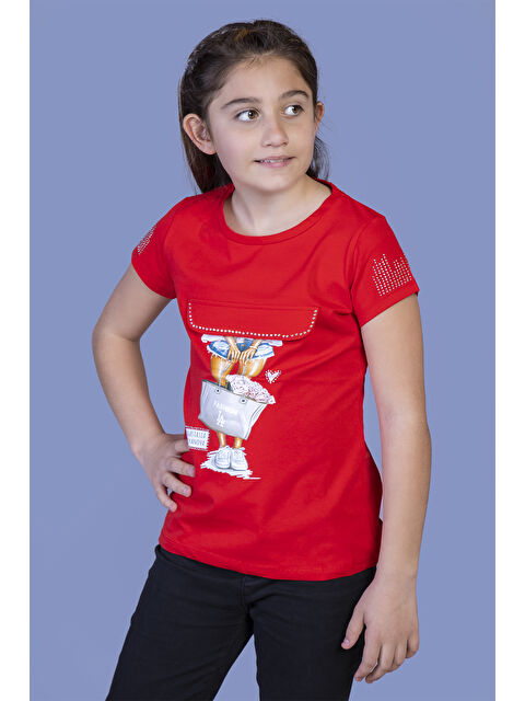 Toontoykids Kız Çocuk Baskılı Tişört