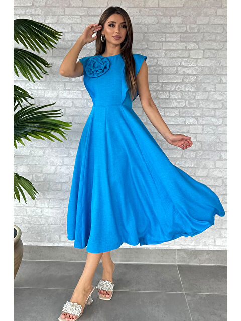 Gülseli Gül Detaylı Kadın Elbise - S000299505-19393