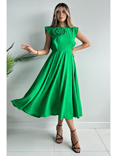 Gülseli Gül Detaylı Kadın Elbise - S000299505-18194