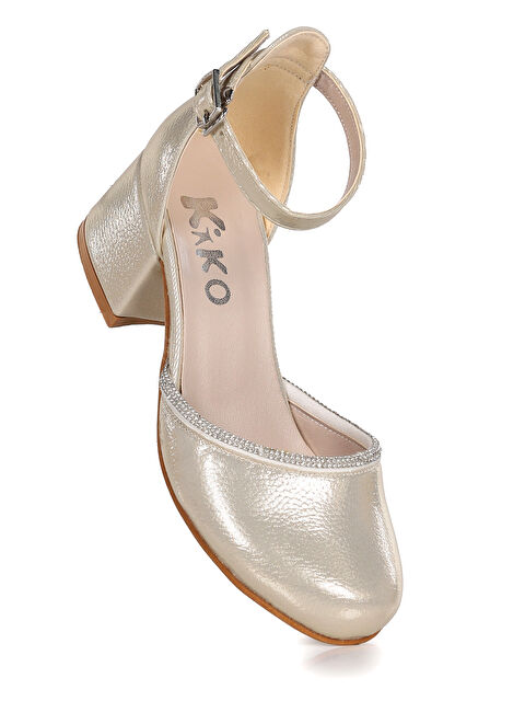 Kiko Kids Ressa Vakko Taşlı Kız Çocuk 5 Cm Topuklu Sandalet Abiye Ayakkabı - S000010059-20076