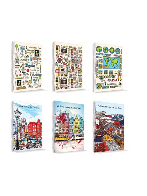 Çınar A4 72 Yaprak Karton Kapak Spiralli Defter 4 Kareli+ 4 Çizgili - S000204971-27074