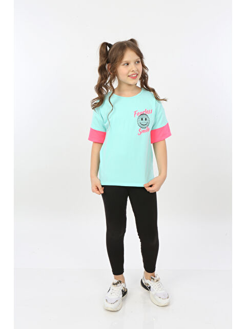Toontoykids Kız Çocuk Fearless Smile Baskılı Tişört - S000374936-20055