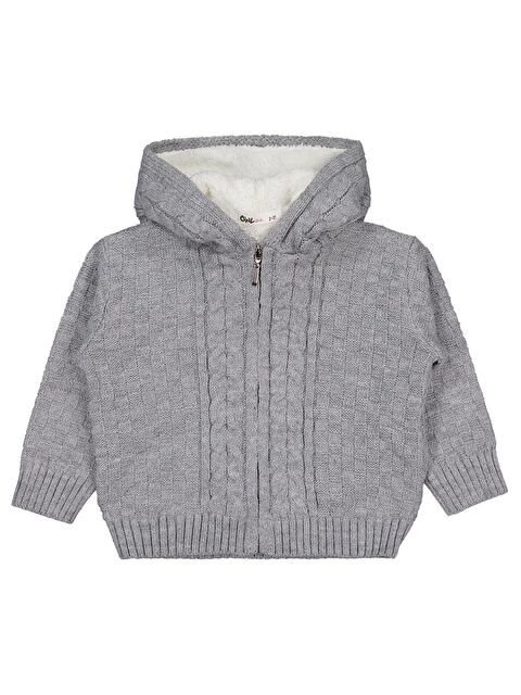 Civil Girls Kapüşonlu 2-5 Yaş Hırka - Gri 5-6 Yaş - S000494754-20600