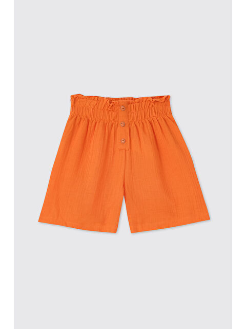 Panço Kız Çocuk Oranj Şort