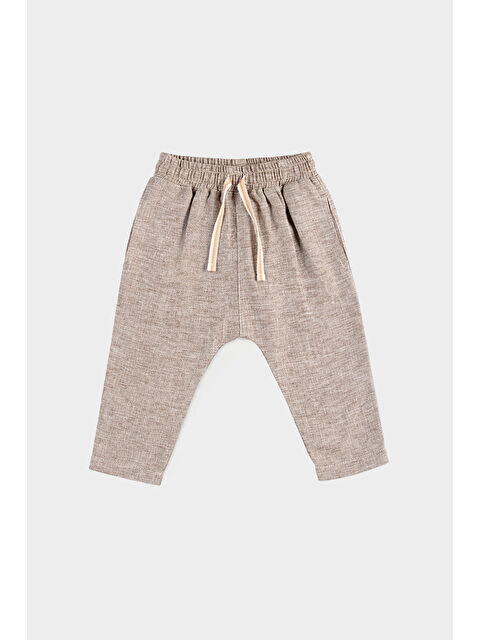 Panço Erkek Bebek Beli Lastikli Bej Pantolon - S000523969-19928