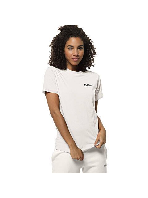 Jack Wolfskin Essential T Kadın Beyaz Tişört - S000489816-27204