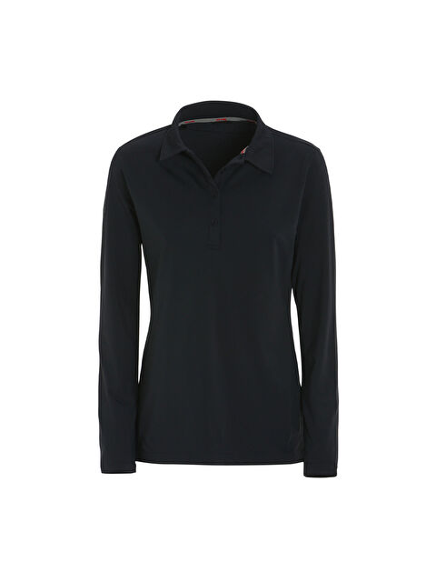 Slam Ws Tech Pique Polo Ls Kadın Mavi Tişört - S000489820-21164