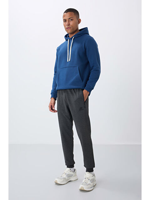 Tommylife Antrasit Melanj Fermuar Cepli Standart Kalıp Erkek Jogger Eşofman Altı- 84651 - S000032315-29666