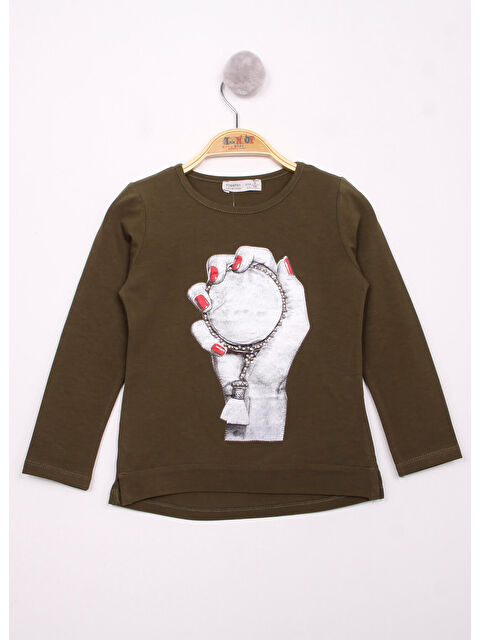 Toontoykids Kız Çocuk El Baskılı T-Shirt