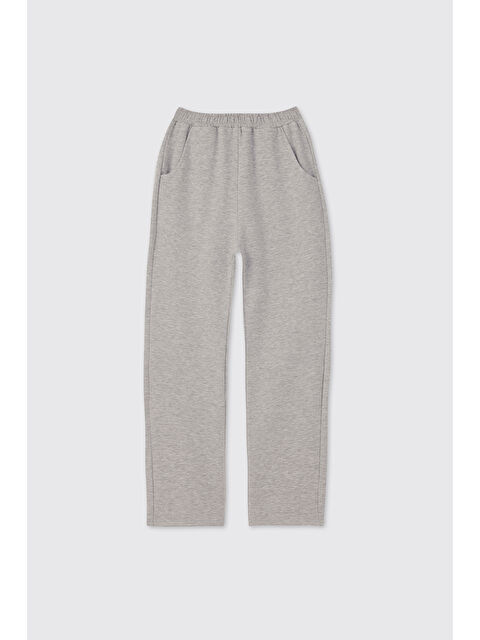 Panço Kız Çocuk Gri Melanj Eşofman Altı - S000510573-74