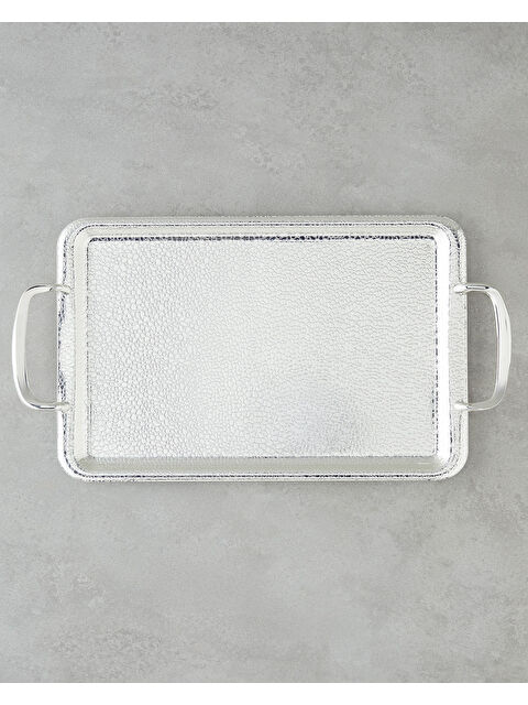 English Home Glamour Metal Tepsi 34,5x22 Cm Silver - S000437007-18105