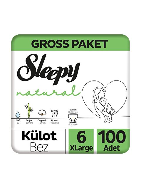 Sleepy Natural Gross Paket Külot Bez 6 Numara Xlarge 100 Adet - S000420359-10231