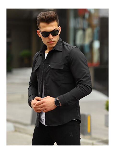 Comstar Erkek Paraşüt Kumaş Rahat Kalıp Gömlek