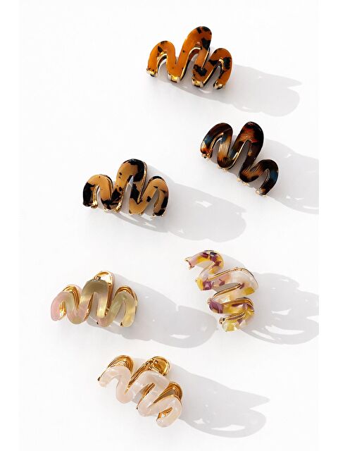 New Obsessions Dalga Model Lüks Mini Mandal Toka 6'lı set - S000502648-22843