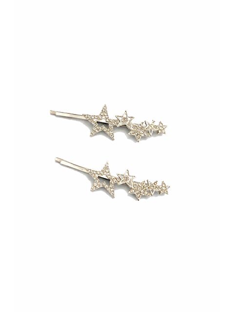 New Obsessions Kayan Yıldızlar Gümüş Renk 2li Tel Toka Seti - S000502651-18105