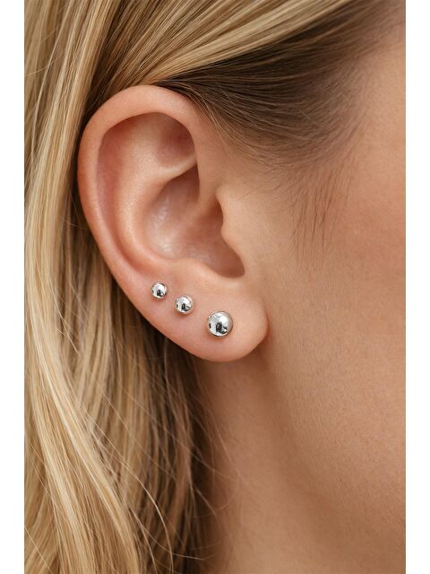 New Obsessions Sıralı Boy Top Küpe 6 lı set - S000502653-18105