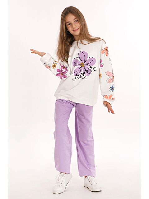 Zepkids Çiçek Baskılı Kız Çocuk Eşofman Takım - S000355500-37361
