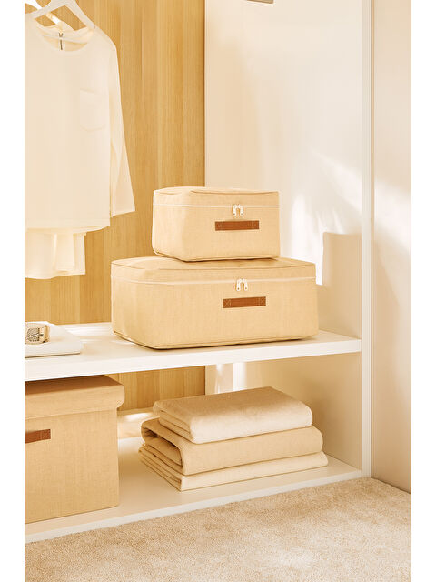 Ocean Home Textile 2'li Jüt Keten Hurç Set 30 x 22 x 18 / 52 x 28 x 21 cm - S000435921-19928