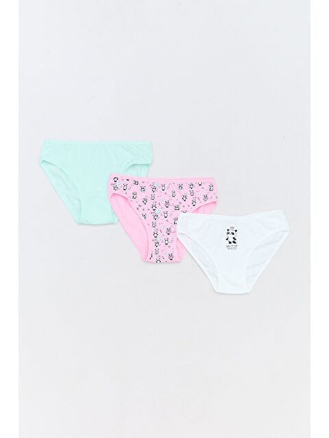Fullamoda Panda Baskılı 3 Lü Kız Çocuk Külot - S000385356-19965