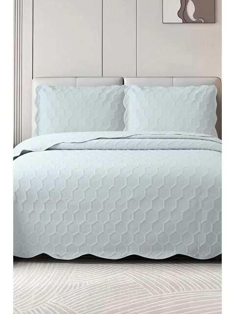 Çeyiz Diyarı Cenevre Elyaf Dolgulu Çift Kişilik 240x260 Cm Yatak Örtüsü Gri - S000501307-20600