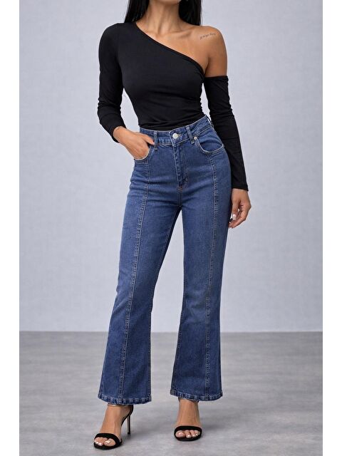 carla10 Dikişli Esnek Lacivert Jean - S000506672-21164