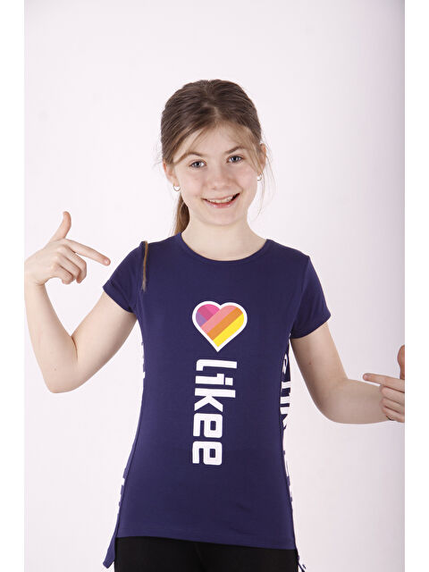 Toontoykids Kız Çocuk Likee Baskılı Tişört