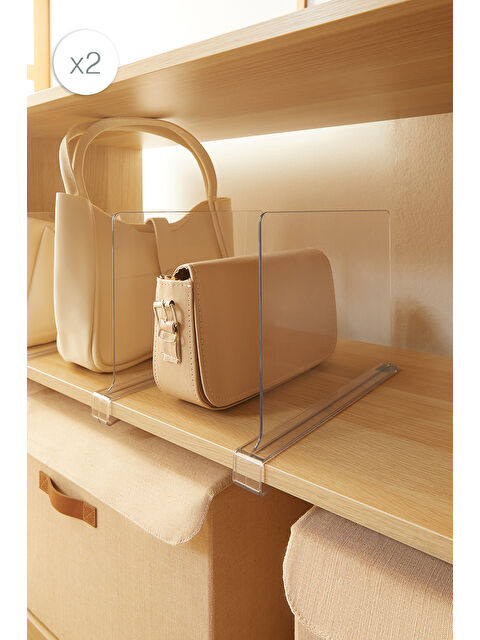 Ocean Home Textile 2'li Şeffaf Akrilik Çanta Raf Düzenleyici 20 x 30 x 0.29 cm - S000435922-26865