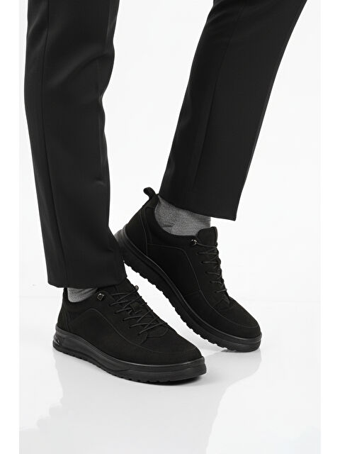 Ayakmod Siyah Nubuk Hakiki Deri Erkek Casual Ayakkabı 138 M - S000496250-6381