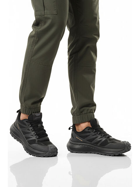 Walkway Siyah Kaymaz Bağcıklı Esnek Erkek Spor Ayakkabı Osiria 2035 M - S000496885-19351