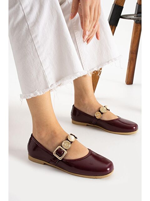 MODAFRATO STL-110 Turalı Babet Günlük Kadın Ayakkabı Ev Babeti - S000523981-19951