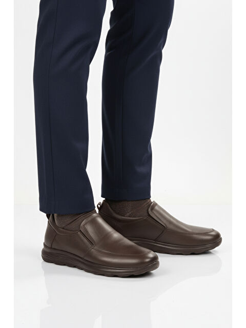 Ayakmod Kahve Hafif Bağcıksız Erkek Casual Ayakkabı 1612 M - S000496890-19413