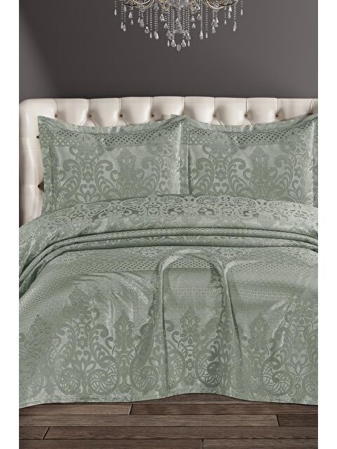 Çeyiz Diyarı Royal Şönil Çift Kişilik Yatak Örtüsü 240x260 cm Mint - S000493254-18194