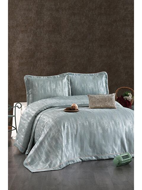 Çeyiz Diyarı Riva Şönil Çift Kişilik Yatak Örtüsü 260x260 cm Turkuaz - S000493267-20055