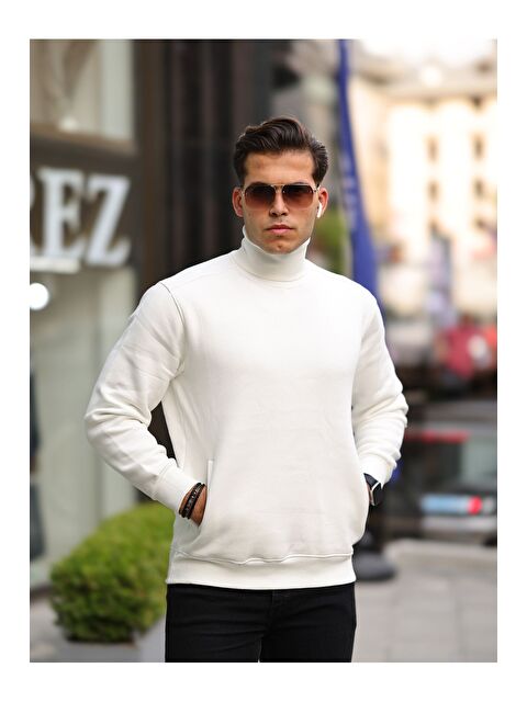 Comstar Boğazlı Cepli Üç iplik sweat