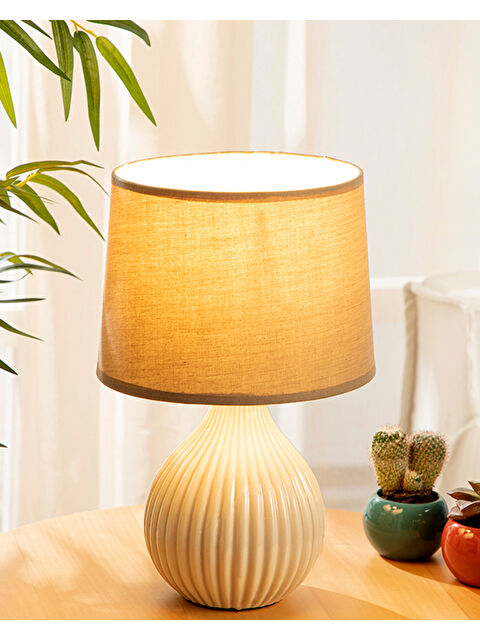 English Home Alvin Seramik Abajur Krem - S000337266-19966