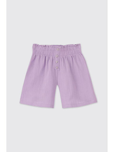 Panço Kız Çocuk Lila Şort