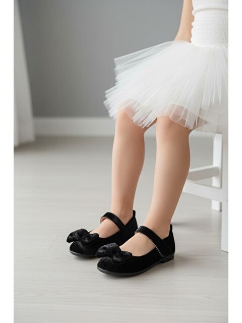 GÖRKEM BEBE AYAKKABI VE TEKSTİL Fiyonk Detaylı Kız Çocuk  Babet - S000494527-1720