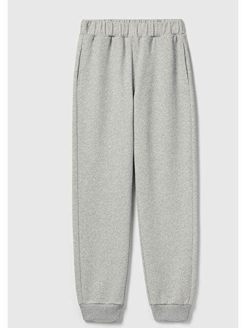 United Colors Of Benetton Kadın Gri Melanj  %100 Pamuk Regular Fit Stranger Things Eşofman Altı - S000523987-20600