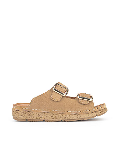 Ziya Ayakkabı Kadın Hakiki Deri Terlik 1611008ZM200 Ten