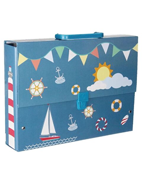 Noki Desenli Kulplu Kutu Klasör Çanta (3200DK) - S000433921-17234