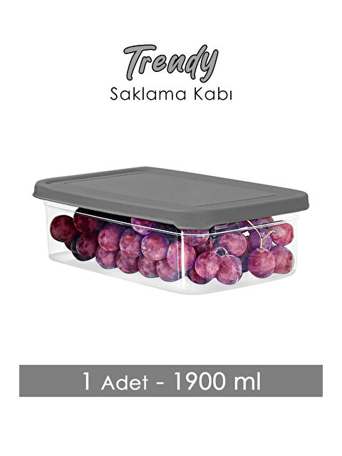 Meleni Home 1 Adet Dikdörtgen Erzak Saklama Kabı 1900 ml