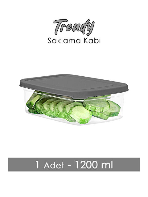 Meleni Home 1 Adet Dikdörtgen Erzak Saklama Kabı 1200 ml