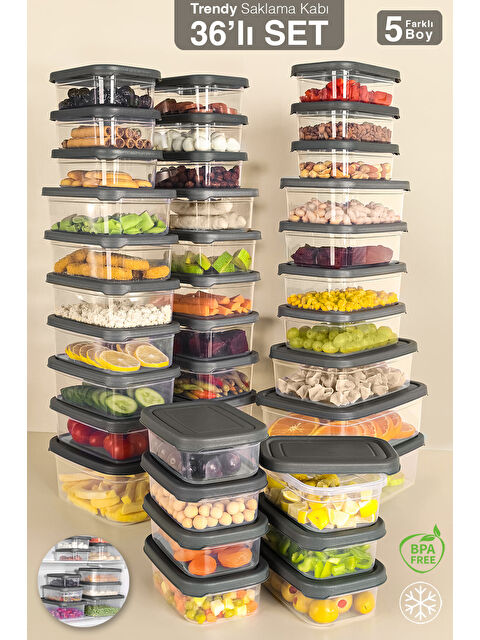 Meleni Home 36'lı Dikdörtgen Erzak Saklama Kabı