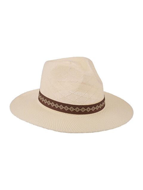 C&City Erkek Merserize Geniş Kenar Fötr Şapka T25750-03 Bej - S000388367-19928